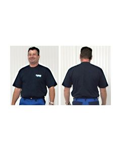 Herren T-Shirt dunkelblau mit HUBER-Logo (Slazenger, Modell 200)